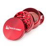 Golden Gate Grinders 2.5" Smoke Crusher Aluminum Tobacco Spice Grinder - Red - GGG