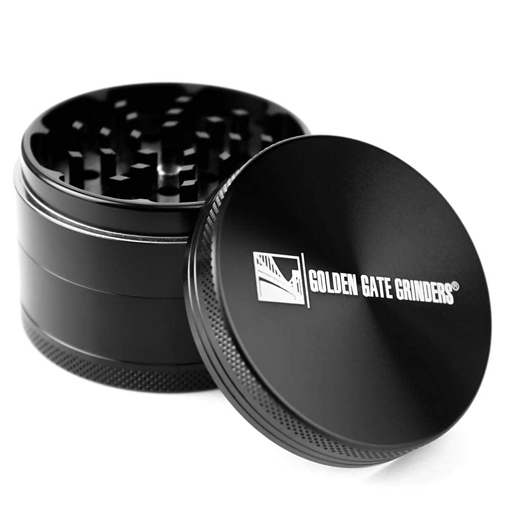 Golden Gate Grinders 2.5" Smoke Crusher Aluminum  - Black