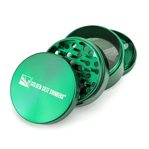 Golden Gate Grinders 2.5" Smoke Crusher Aluminum  - Green