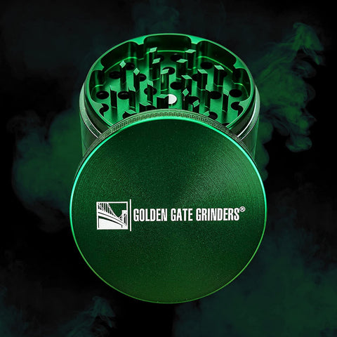 Golden Gate Grinders 2.5" Smoke Crusher Aluminum Spice Grinder - Green