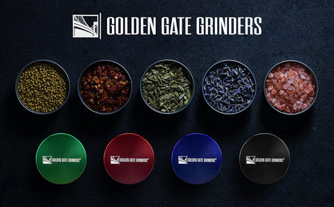 Golden Gate Grinders 2.5" Smoke Crusher Aluminum Tobacco Spice Grinder - Green - The GGG